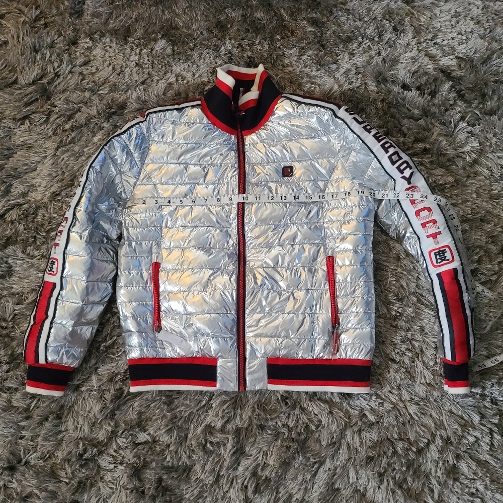 NWOT SuperDry Sport Silver Puffer